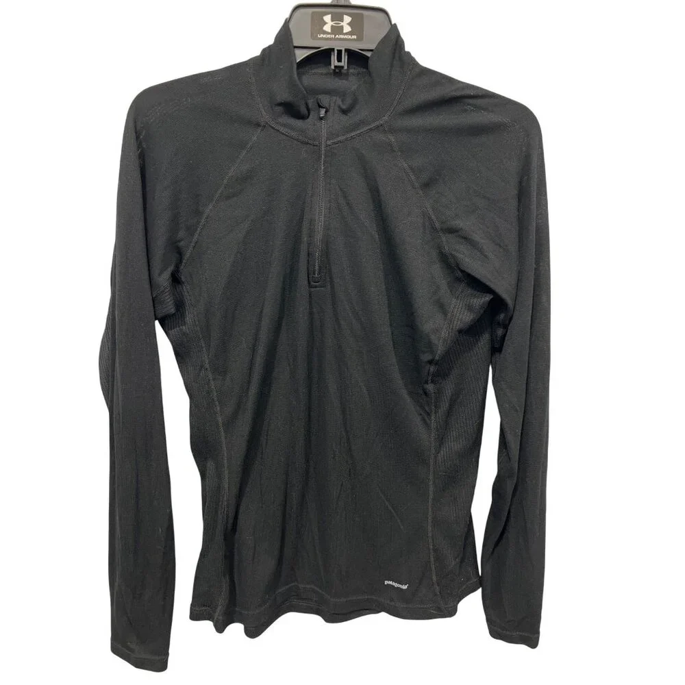 Under Armour Quarter Zip Athleisure Pullover Size L Black Performance Base Layer - Picture 1 of 6